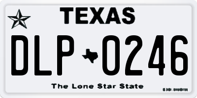 TX license plate DLP0246