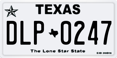 TX license plate DLP0247