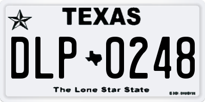 TX license plate DLP0248