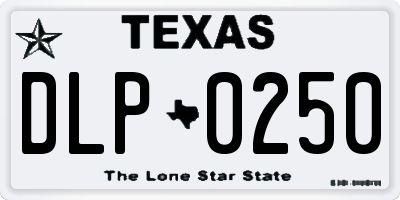 TX license plate DLP0250