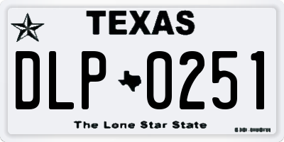 TX license plate DLP0251