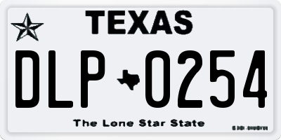 TX license plate DLP0254