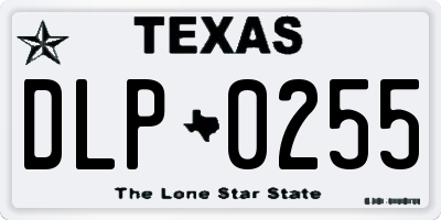 TX license plate DLP0255