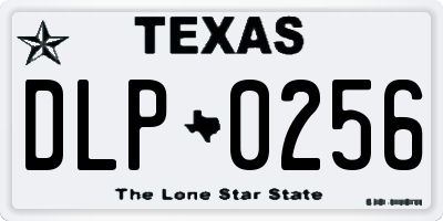 TX license plate DLP0256