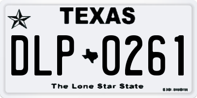 TX license plate DLP0261