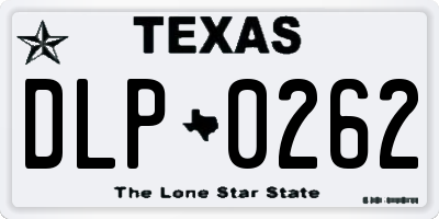 TX license plate DLP0262