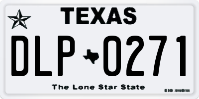 TX license plate DLP0271