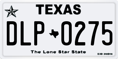 TX license plate DLP0275