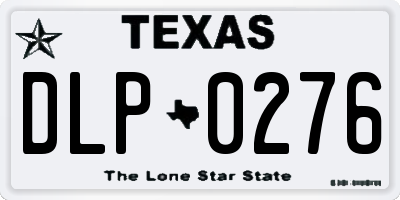 TX license plate DLP0276