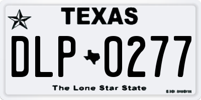 TX license plate DLP0277