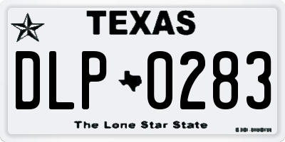 TX license plate DLP0283