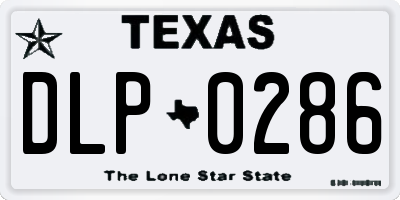 TX license plate DLP0286