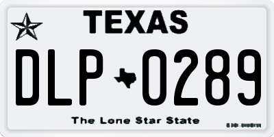 TX license plate DLP0289