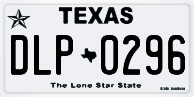 TX license plate DLP0296
