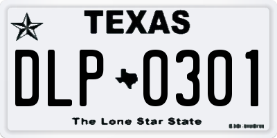 TX license plate DLP0301