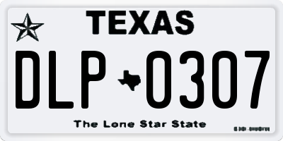 TX license plate DLP0307