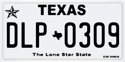 TX license plate DLP0309