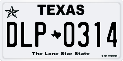 TX license plate DLP0314