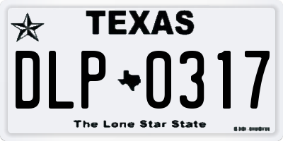 TX license plate DLP0317
