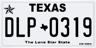 TX license plate DLP0319