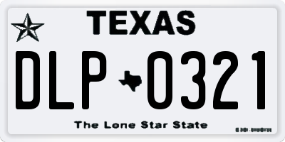 TX license plate DLP0321
