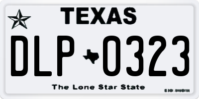 TX license plate DLP0323