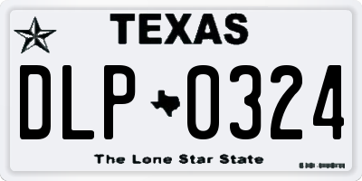 TX license plate DLP0324
