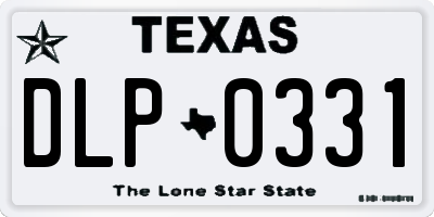 TX license plate DLP0331