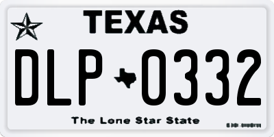 TX license plate DLP0332