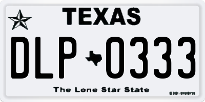 TX license plate DLP0333