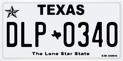 TX license plate DLP0340