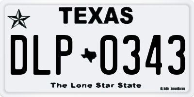 TX license plate DLP0343