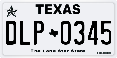 TX license plate DLP0345