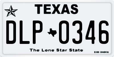 TX license plate DLP0346