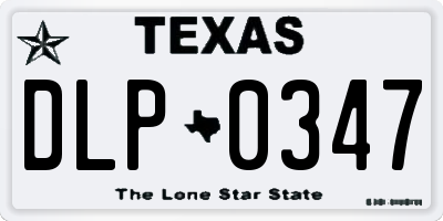 TX license plate DLP0347