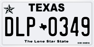 TX license plate DLP0349