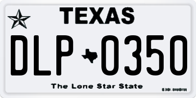 TX license plate DLP0350