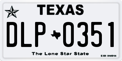 TX license plate DLP0351