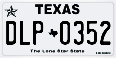 TX license plate DLP0352