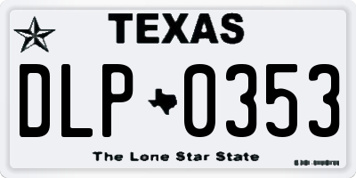 TX license plate DLP0353