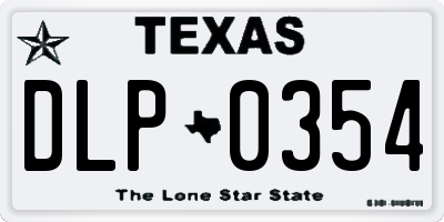 TX license plate DLP0354