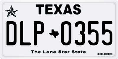 TX license plate DLP0355