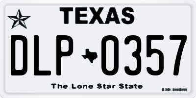 TX license plate DLP0357