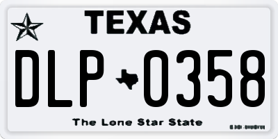 TX license plate DLP0358
