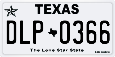 TX license plate DLP0366