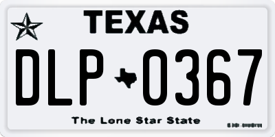 TX license plate DLP0367