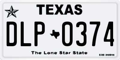 TX license plate DLP0374