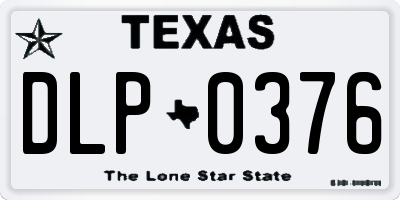TX license plate DLP0376