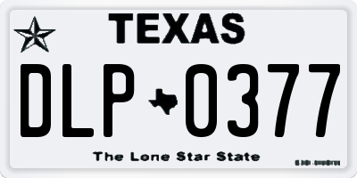 TX license plate DLP0377