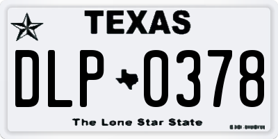 TX license plate DLP0378